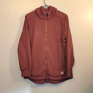 Carhartt kids Large 12/14 zip up light burgandy hoodie with pockets LOT F